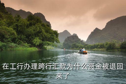 在工行辦理跨行匯款為什么資金被退回來了