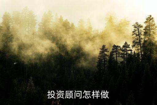 怎么做好金融投資顧問，投資顧問怎樣做