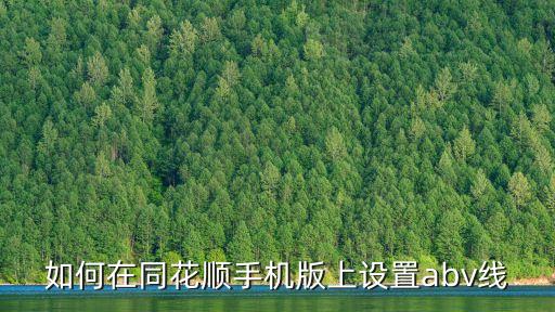 如何在同花順手機版上設(shè)置abv線