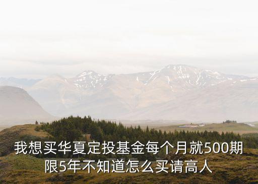 我想買華夏定投基金每個(gè)月就500期限5年不知道怎么買請(qǐng)高人