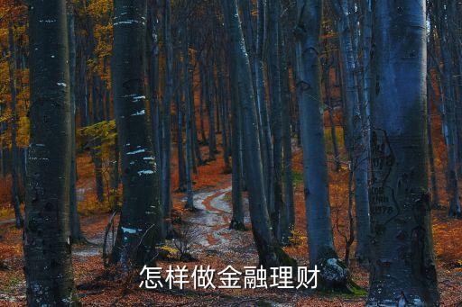怎樣做金融理財