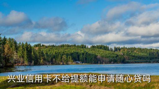 隨心貸怎么提額度，興業(yè)信用卡不給提額能申請隨心貸嗎
