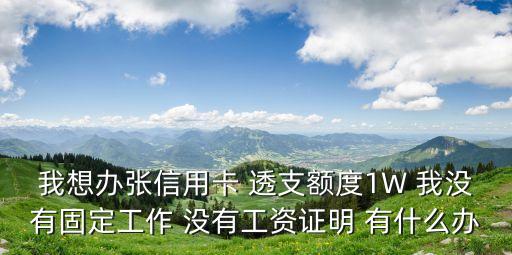 我想辦一萬的信用卡怎么辦，如何辦理一張1萬額度的信用卡去哪個銀行辦理好