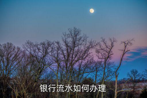 怎么讓銀行流水，銀行流水如何辦理