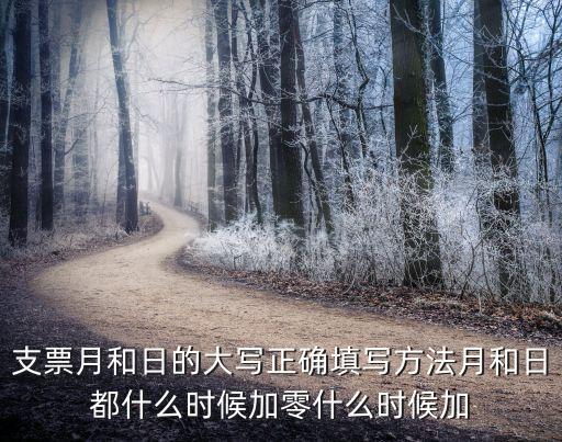 支票月和日的大寫正確填寫方法月和日都什么時候加零什么時候加