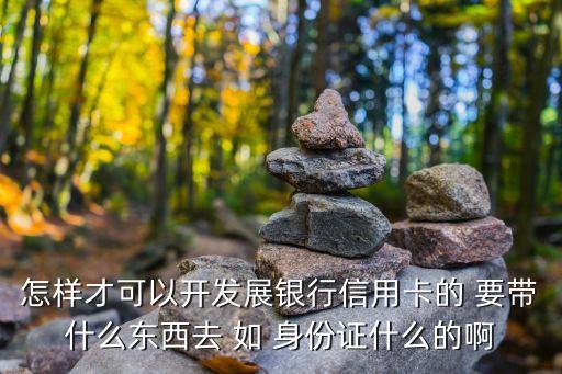怎樣才可以開發(fā)展銀行信用卡的 要帶什么東西去 如 身份證什么的啊