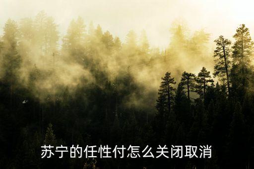 蘇寧任性付怎么注銷(xiāo)，蘇寧任性付怎樣關(guān)閉