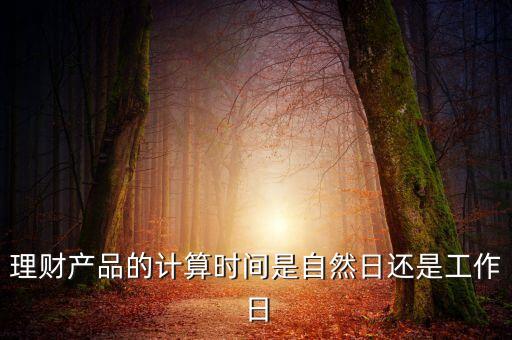 理財產(chǎn)品的計算時間是自然日還是工作日