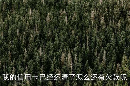 我的信用卡已經(jīng)還清了怎么還有欠款呢