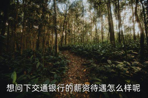 想問下交通銀行的薪資待遇怎么樣呢