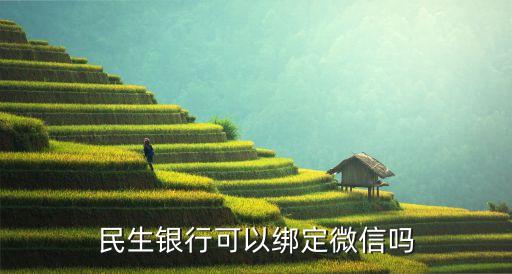 民生銀行可以綁定微信嗎