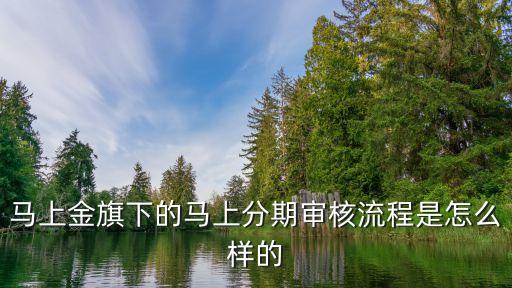 馬上金旗下的馬上分期審核流程是怎么樣的
