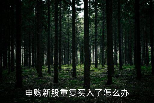 申購新股重復(fù)買入了怎么辦