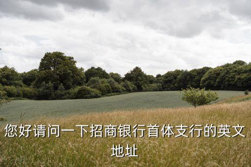 您好請問一下招商銀行首體支行的英文地址