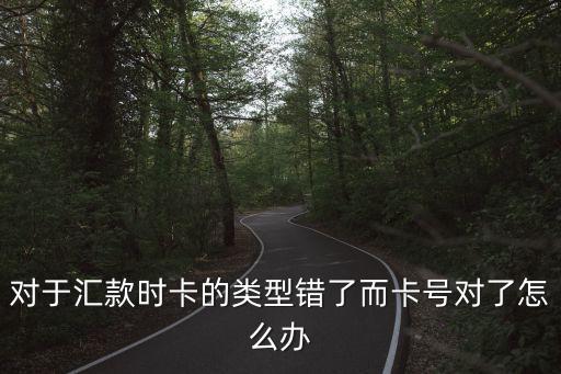對于匯款時卡的類型錯了而卡號對了怎么辦