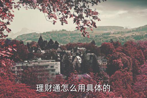 理財通怎么用具體的