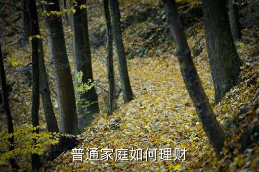 適合民間怎么理財，普通家庭如何理財