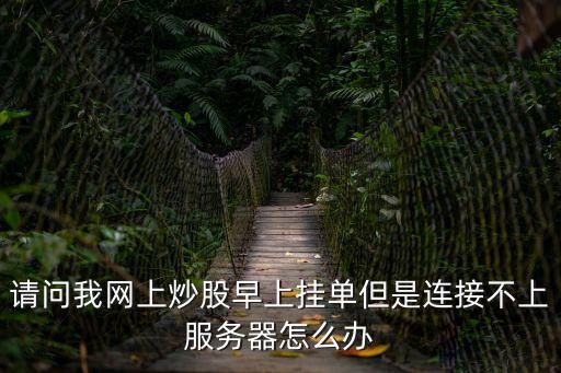 請(qǐng)問(wèn)我網(wǎng)上炒股早上掛單但是連接不上服務(wù)器怎么辦
