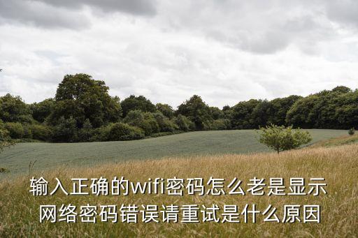 網(wǎng)絡(luò)密碼錯誤怎么回事，wifi密碼正確但是提示密碼錯誤