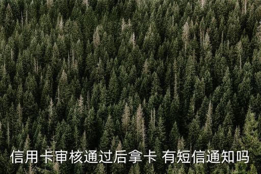 信用卡審核通過后拿卡 有短信通知嗎