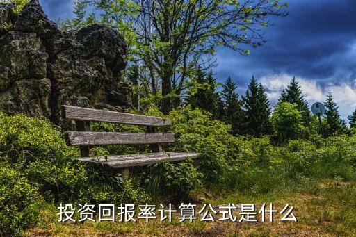 投資回報(bào)率計(jì)算公式是什么