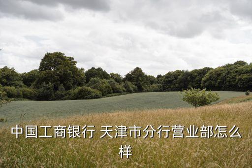 中國(guó)工商銀行 天津市分行營(yíng)業(yè)部怎么樣