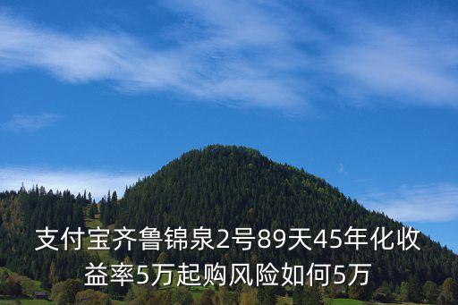 錦泉匯金怎么查收益，支付寶齊魯錦泉2號(hào)89天45年化收益率5萬(wàn)起購(gòu)風(fēng)險(xiǎn)如何5萬(wàn)