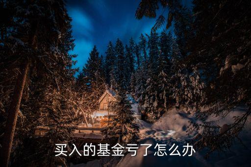 買(mǎi)基金虧完錢(qián)怎么辦，買(mǎi)入的基金虧了怎么辦