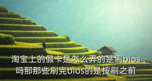 淘寶上的假卡是怎么弄的是刷bios嗎那那些刷完bios的是按刷之前