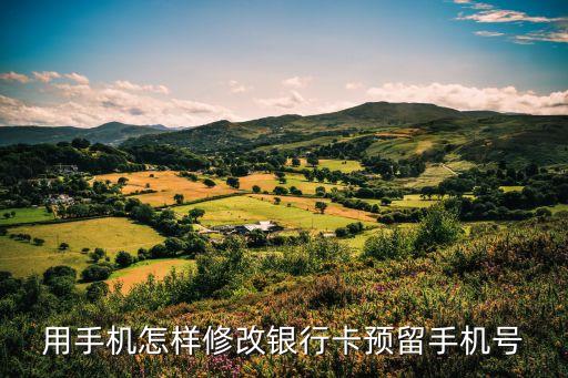用手機怎樣修改銀行卡預留手機號