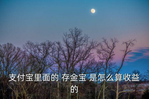 支付寶里面的 存金寶 是怎么算收益的