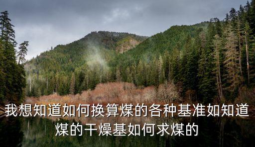 煤炭b基怎么看，我想知道如何換算煤的各種基準(zhǔn)如知道煤的干燥基如何求煤的