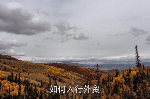 如何入行外貿(mào)