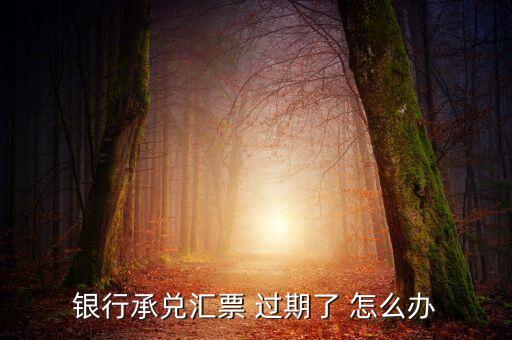 匯票過期怎么辦，銀行承兌匯票 過期了 怎么辦