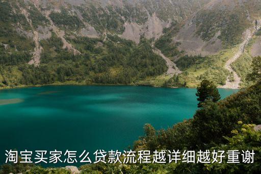淘寶買家怎么貸款流程越詳細(xì)越好重謝