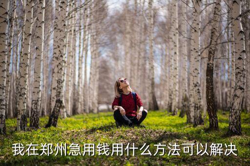 我在鄭州急用錢用什么方法可以解決