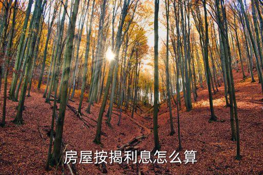 按結房貸款利息怎么算，按揭買房利息怎么計算