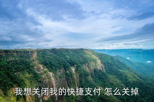 我想關(guān)閉我的快捷支付 怎么關(guān)掉