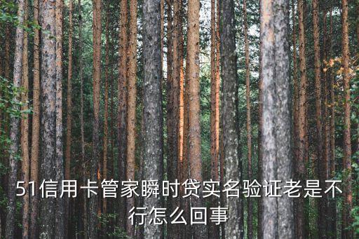 51信用卡管家瞬時貸實名驗證老是不行怎么回事
