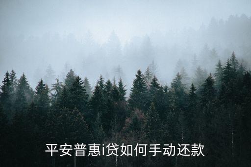 平安普惠怎么還，平安普惠i貸如何手動(dòng)還款