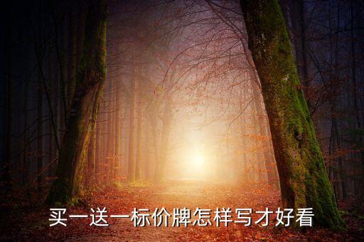 買一送一標價牌怎樣寫才好看