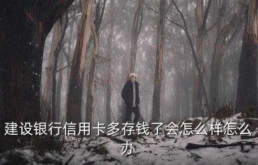 建設(shè)銀行信用卡多存錢了會怎么樣怎么辦