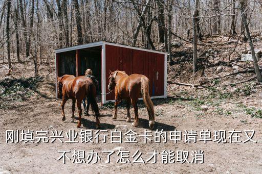剛填完興業(yè)銀行白金卡的申請單現在又不想辦了怎么才能取消