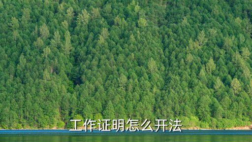 工作證明怎么開法