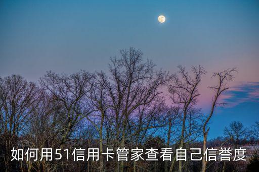 如何用51信用卡管家查看自己信譽度