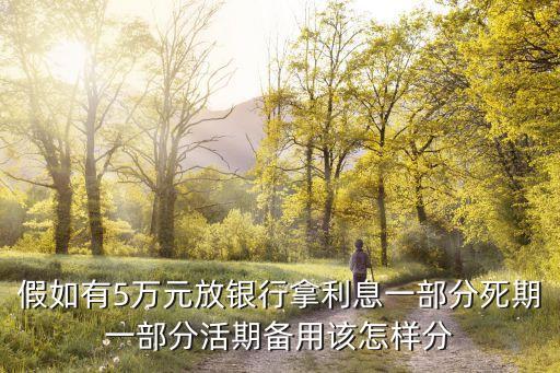 假如有5萬元放銀行拿利息一部分死期一部分活期備用該怎樣分