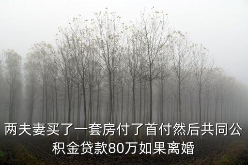 公積金夫妻80萬(wàn)怎么，夫妻可以共同用北京公積金貸款80萬(wàn)元嗎