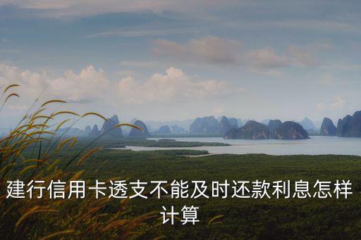 建行信用卡透支不能及時(shí)還款利息怎樣計(jì)算