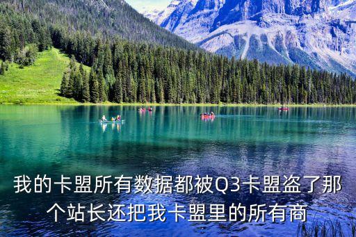 我的卡盟所有數(shù)據(jù)都被Q3卡盟盜了那個(gè)站長還把我卡盟里的所有商