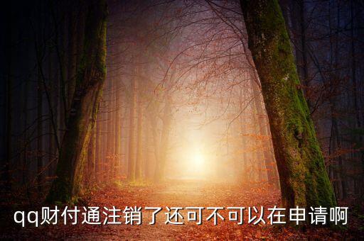 qq財付通注銷了還可不可以在申請啊
